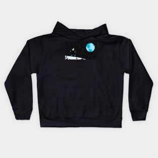 invincible on the moon Kids Hoodie